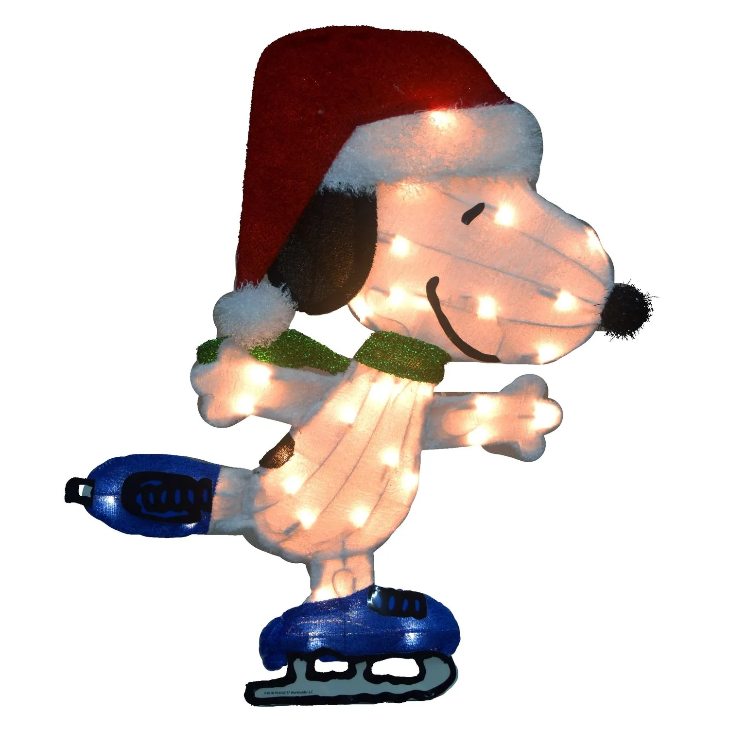 24" Pre-Lit Peanuts® Snoopy on Ice Skates Outdoor Holiday Decoration