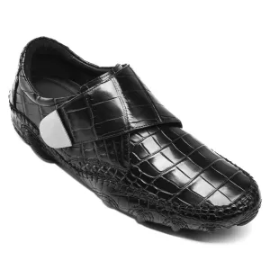 6 CM / 2.36 Inches CMR CHAMARIPA height increasing shoes for men invisible heel crocodile leather formal shoes