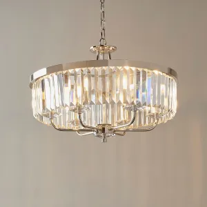 Amos Windsor Chandelier Bright Nickel