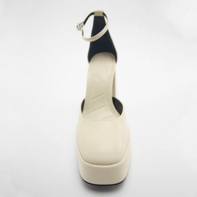 Amozae-Crash The Party Satin Lace-Up Heels