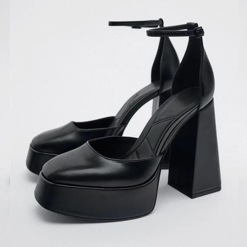 Amozae-Crash The Party Satin Lace-Up Heels