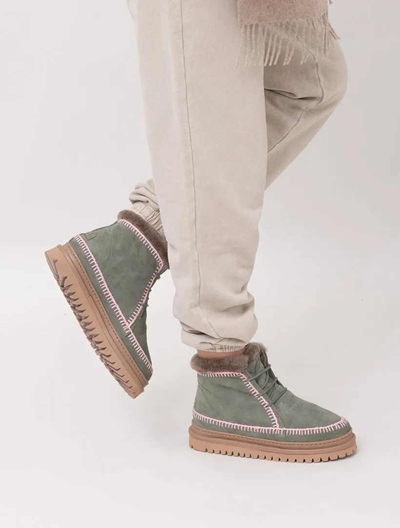 Argo 4.0. Crochet Moss Suede Baby Pink