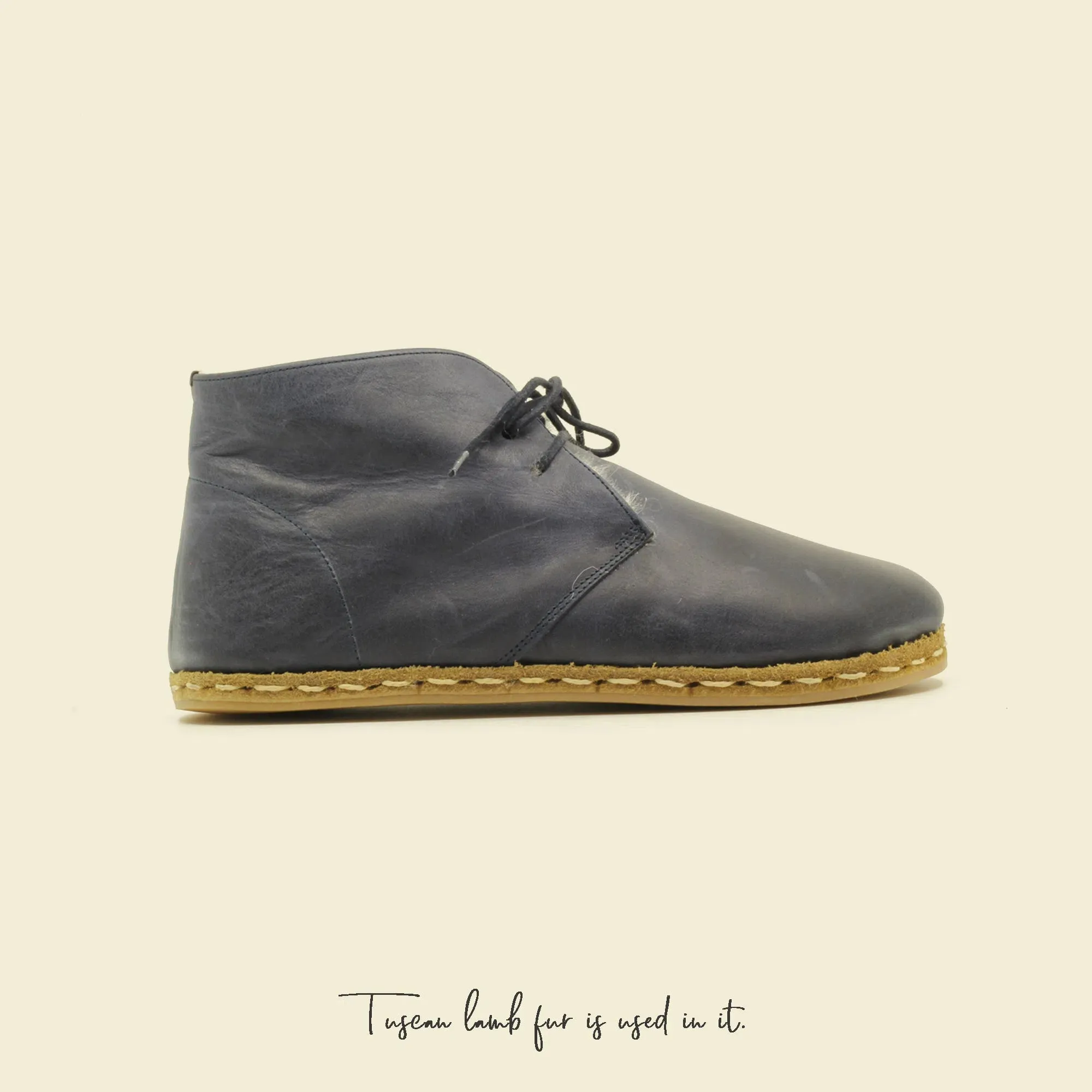 Barefoot Grounding Ankle Boots Navy Blue Men