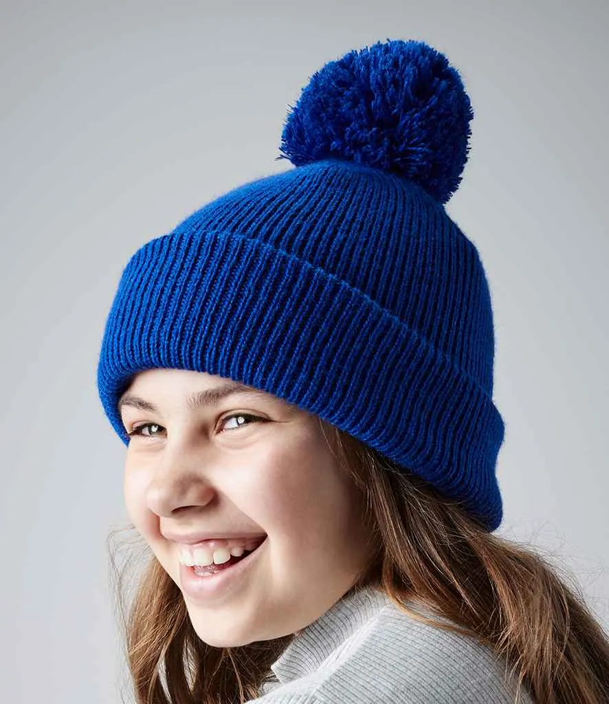 BB406B - Beechfield Kids Reflective Bobble Beanie