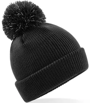 BB406B - Beechfield Kids Reflective Bobble Beanie