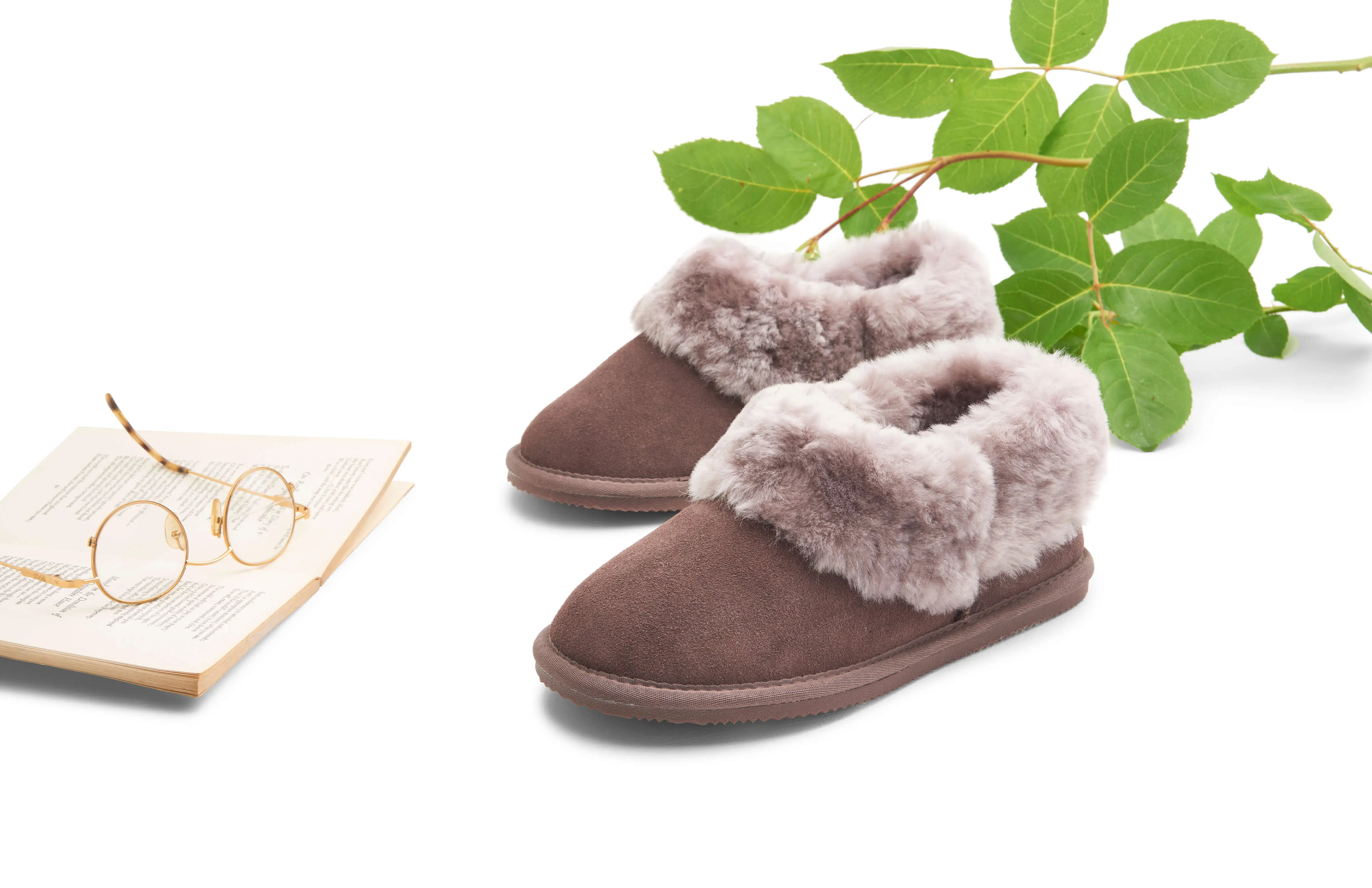Betty Truffle Low Sheepskin Slipper Boots