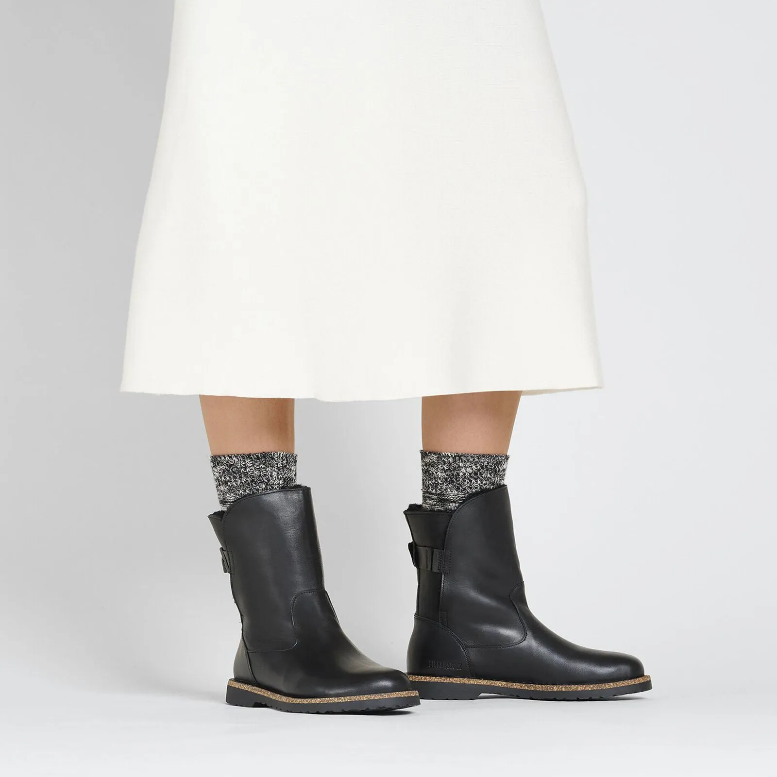 Birkenstock Uppsala Boot (Women) - Black Leather/Black Shearling