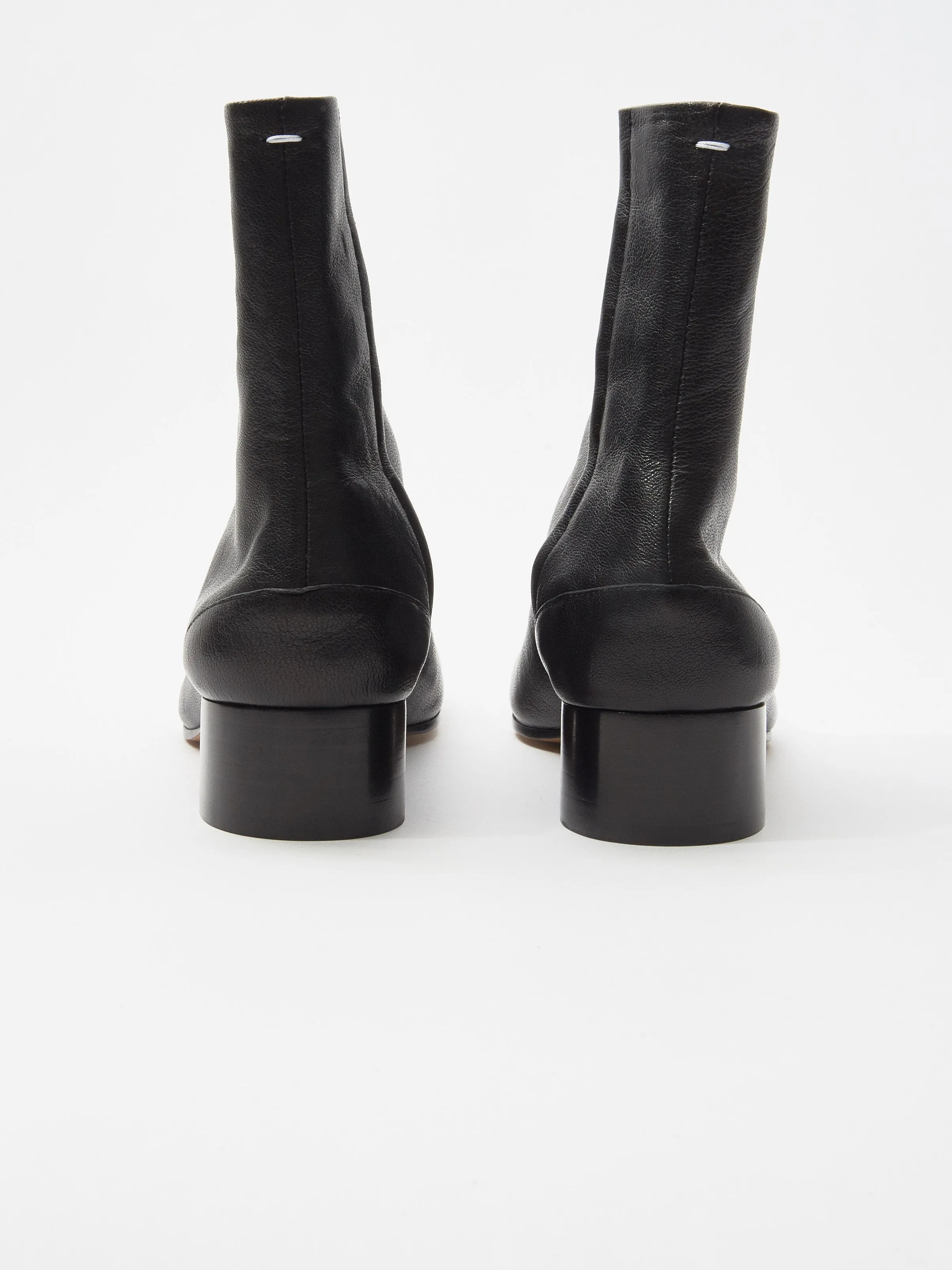 Black Low-Heel Tabi Boots