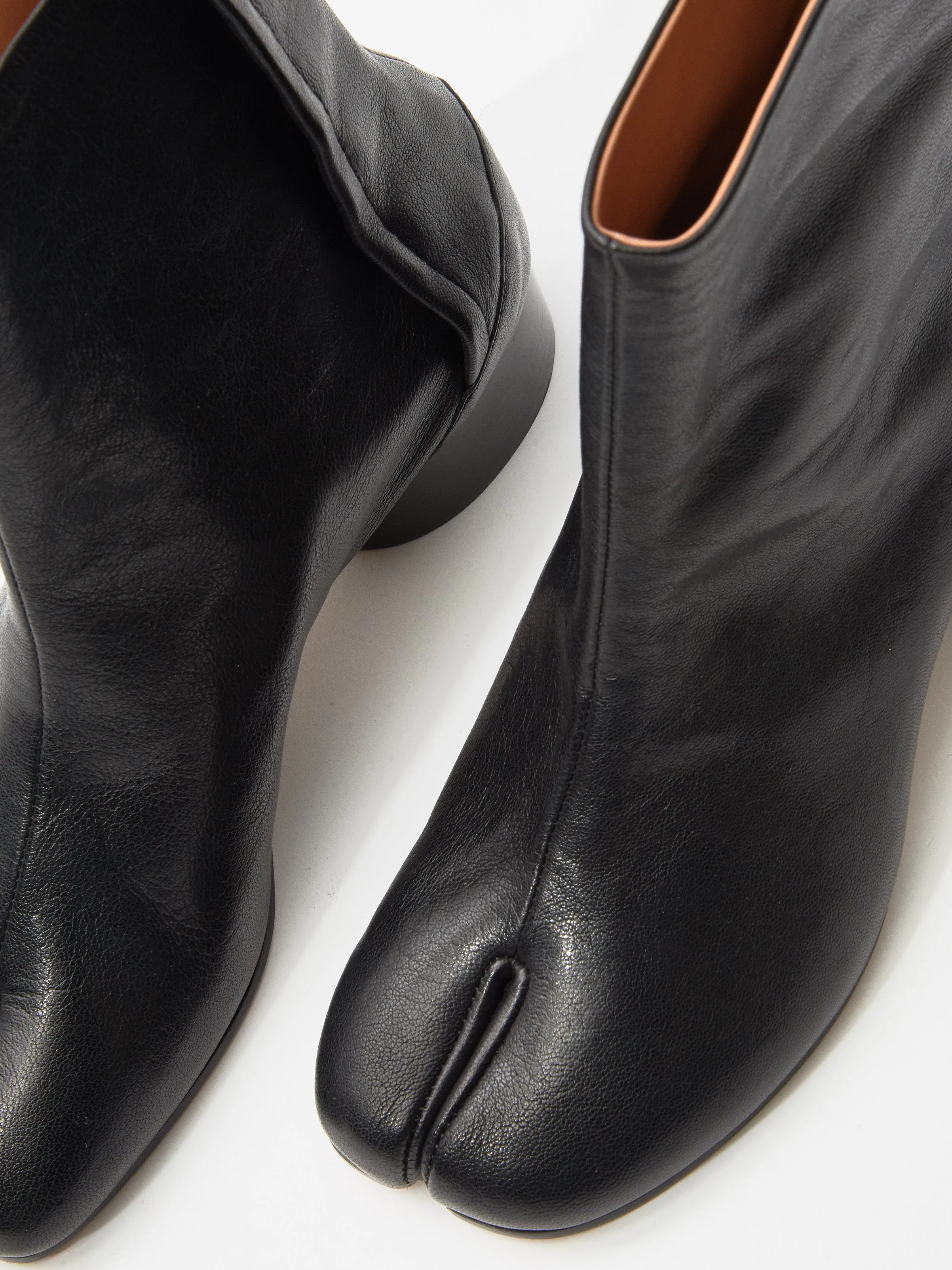Black Low-Heel Tabi Boots