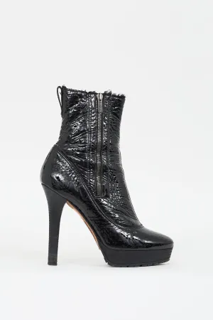 Black Patent Leather Trixie Platform Boot