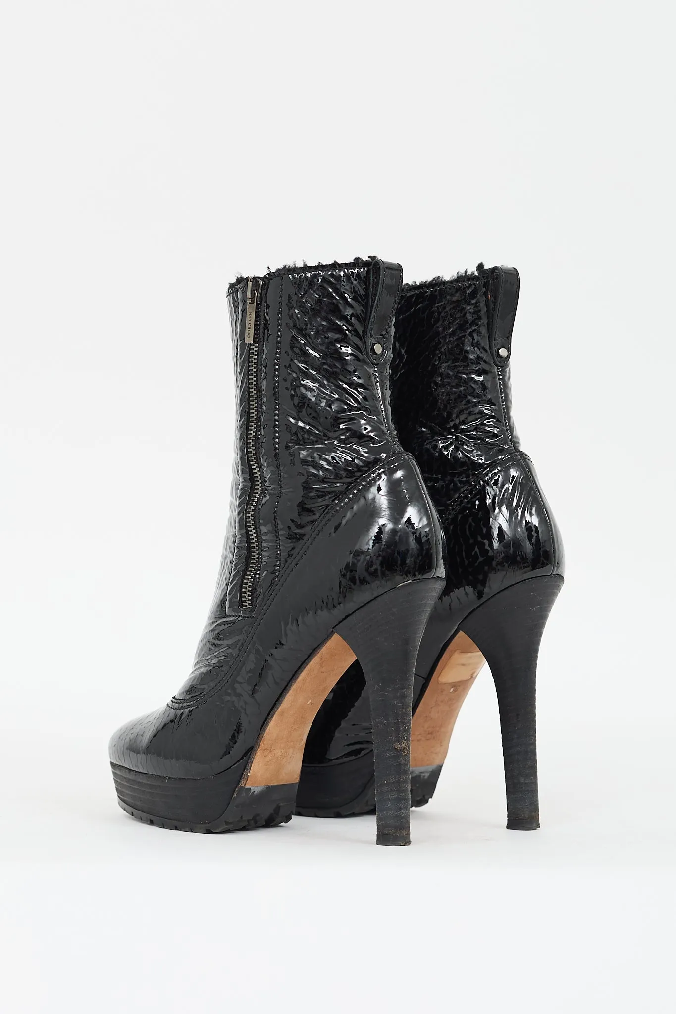Black Patent Leather Trixie Platform Boot