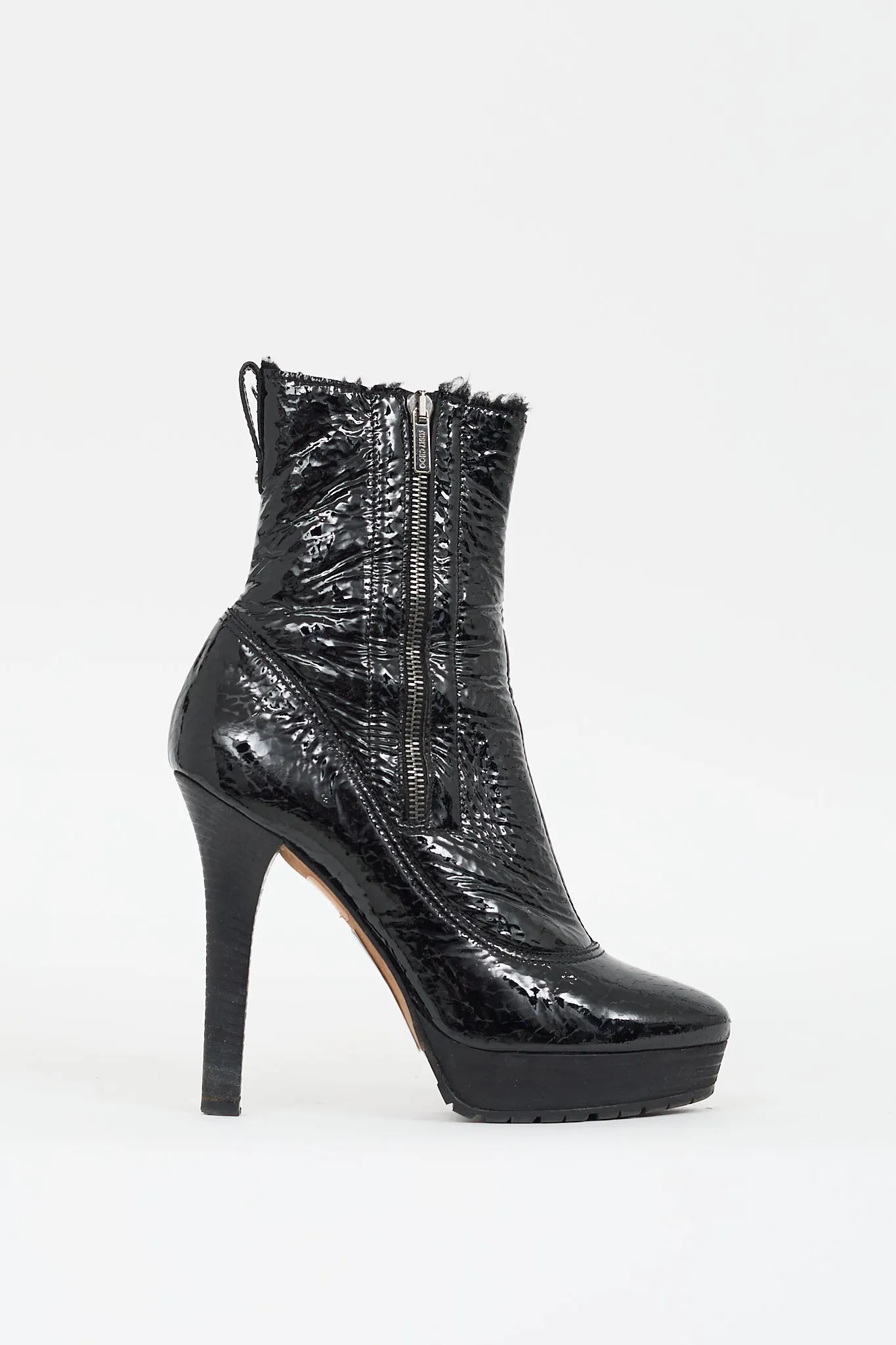 Black Patent Leather Trixie Platform Boot