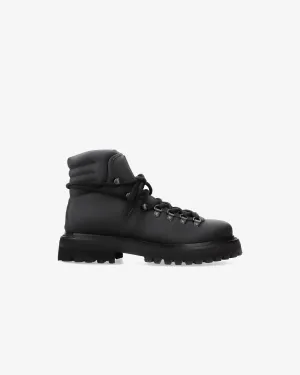 Black rubberized Jake ankle boots