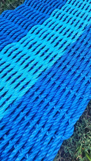 Blue and Light Blue Rope Mat