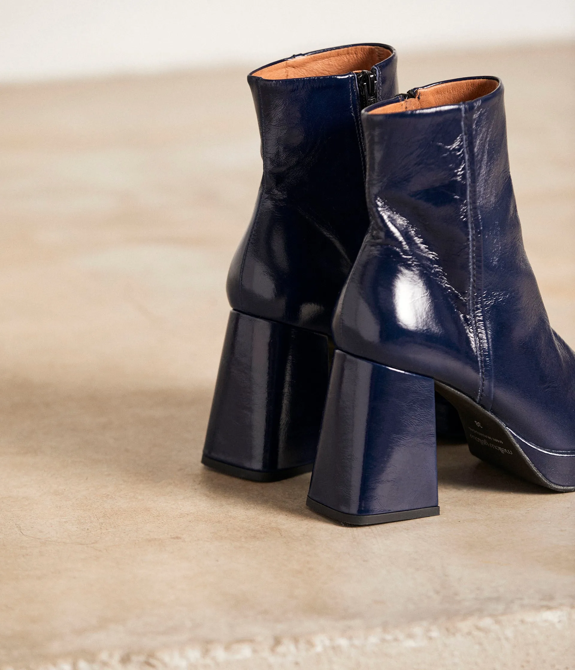 Boots bleues plateforme Athenais