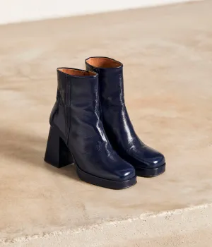 Boots bleues plateforme Athenais