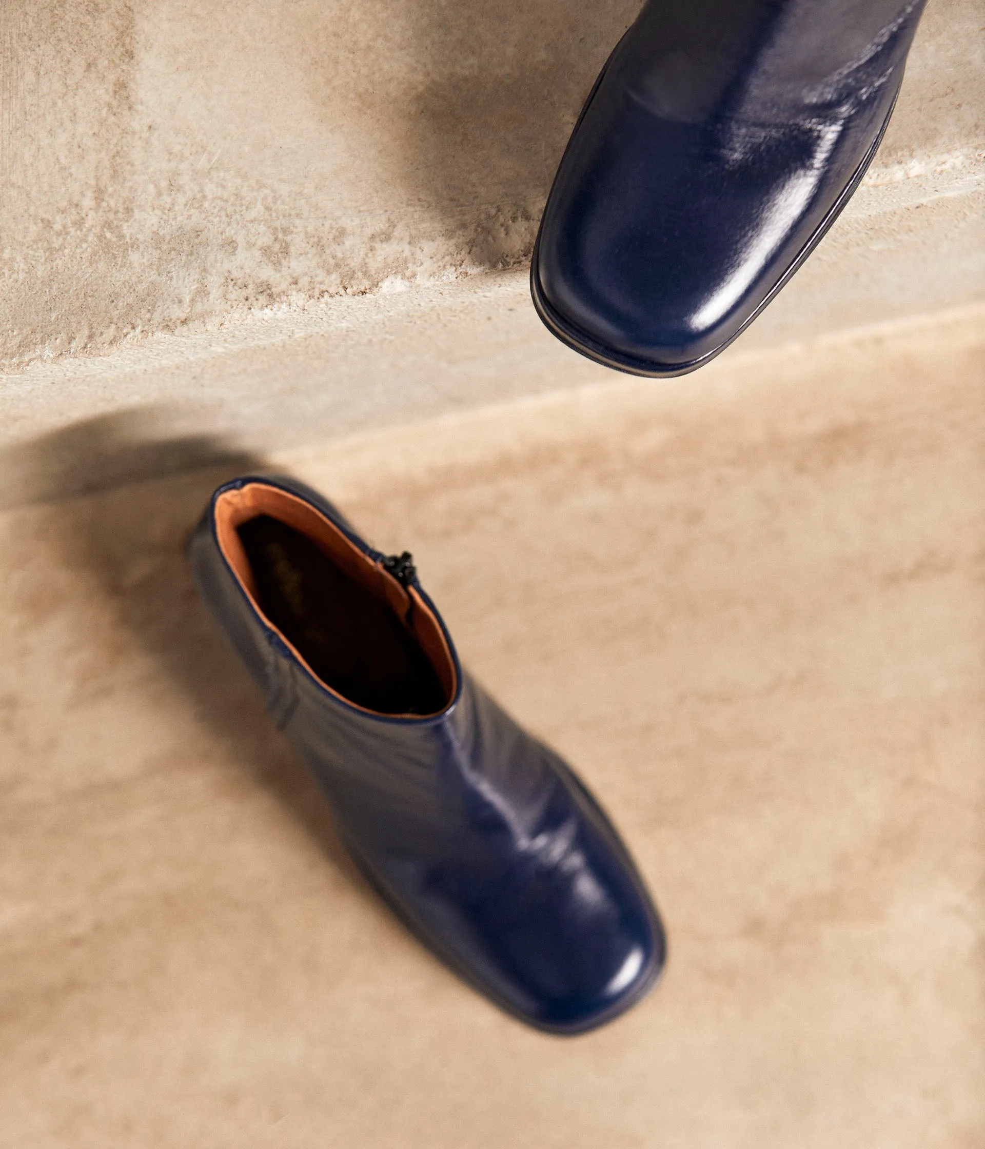 Boots bleues plateforme Athenais