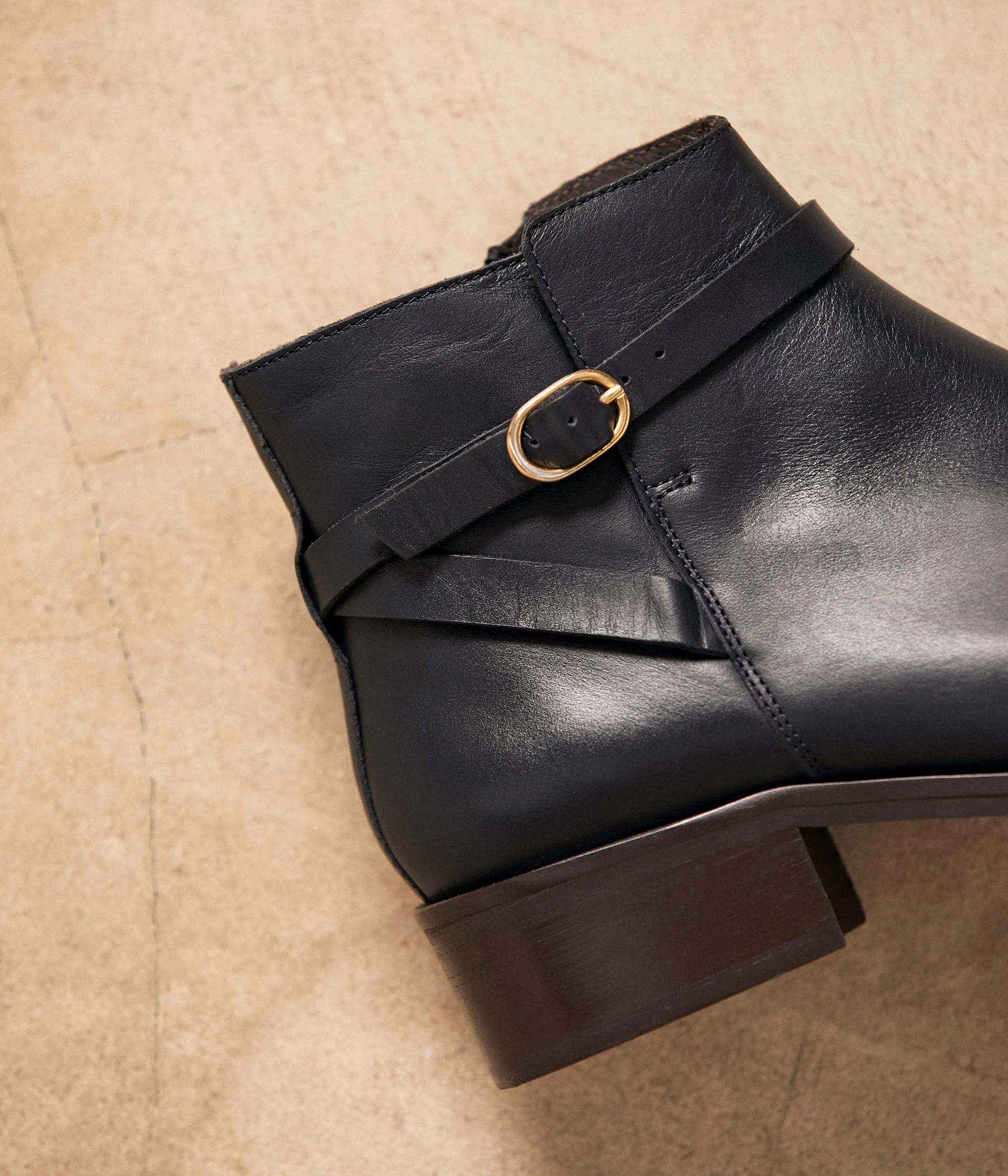 Boots cuir marine Arista
