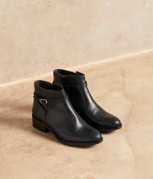 Boots cuir marine Arista