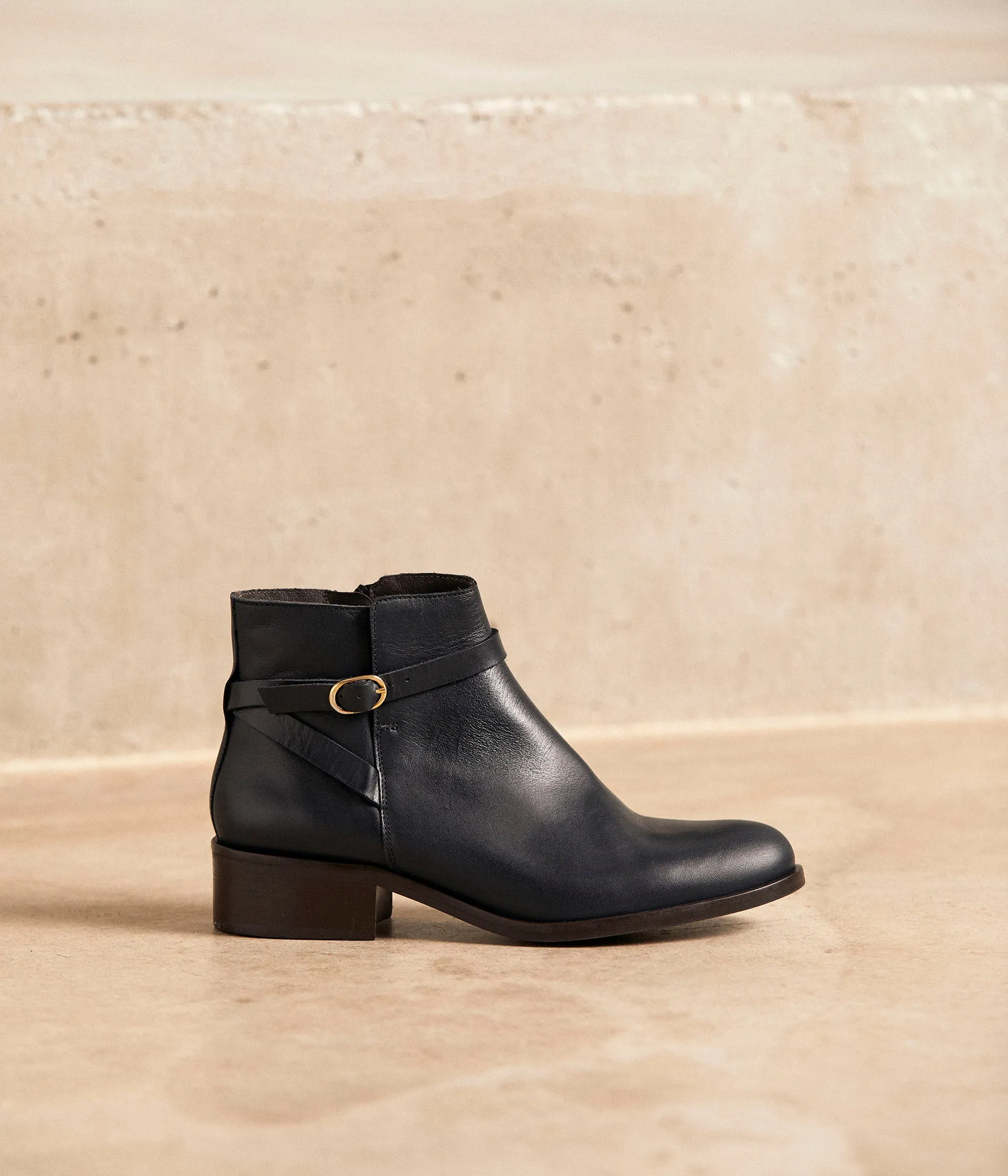 Boots cuir marine Arista