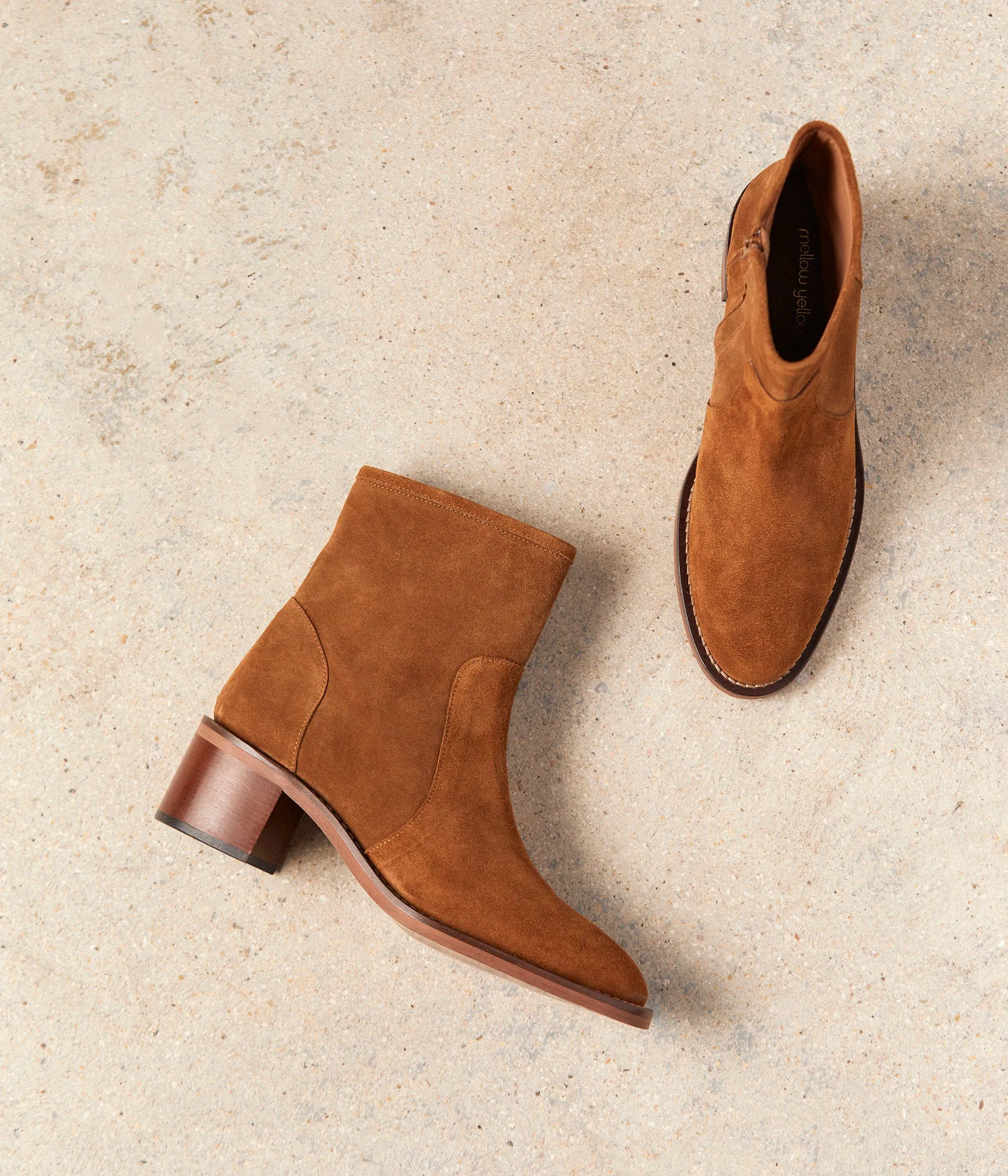 Boots cuir velours Jacob