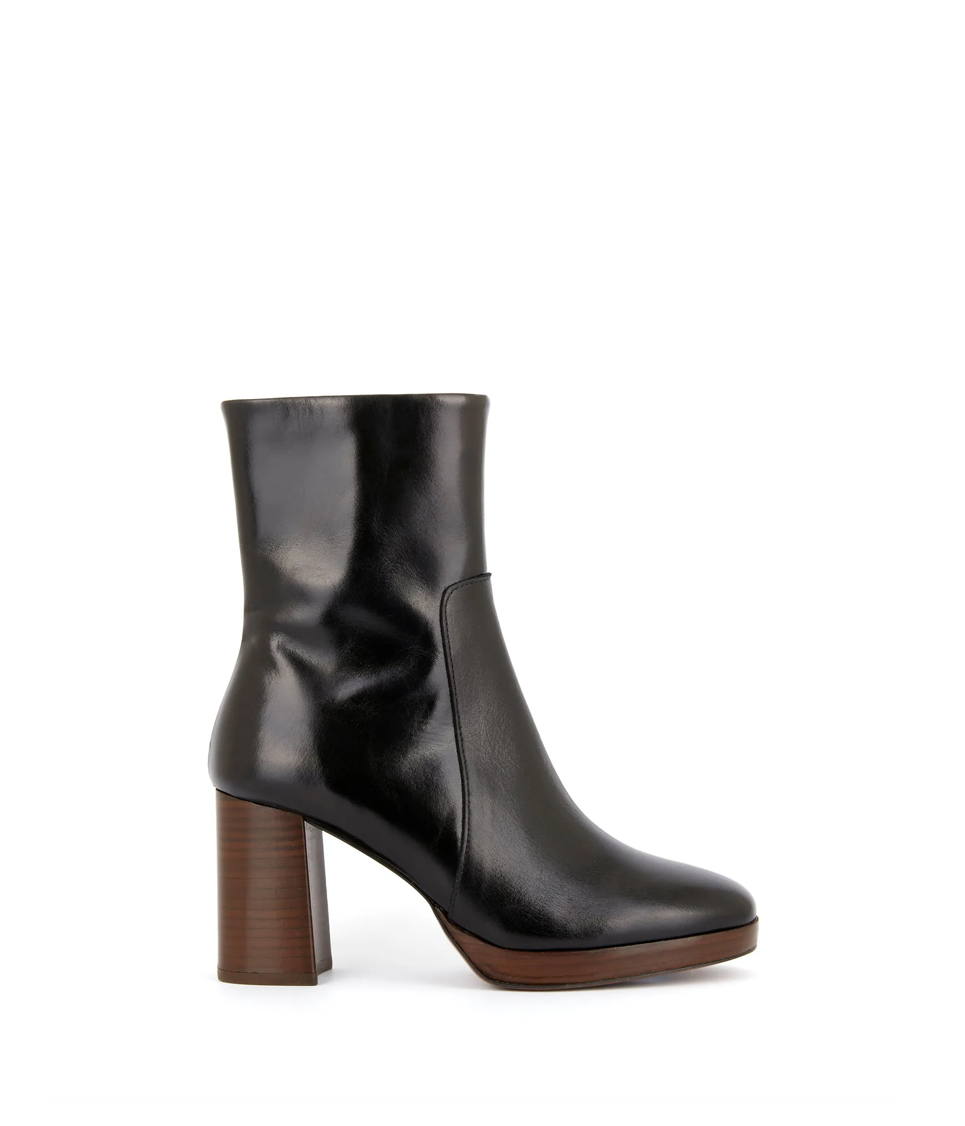 Boots noires cuir Léontine