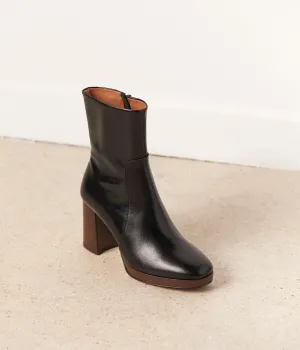 Boots noires cuir Léontine