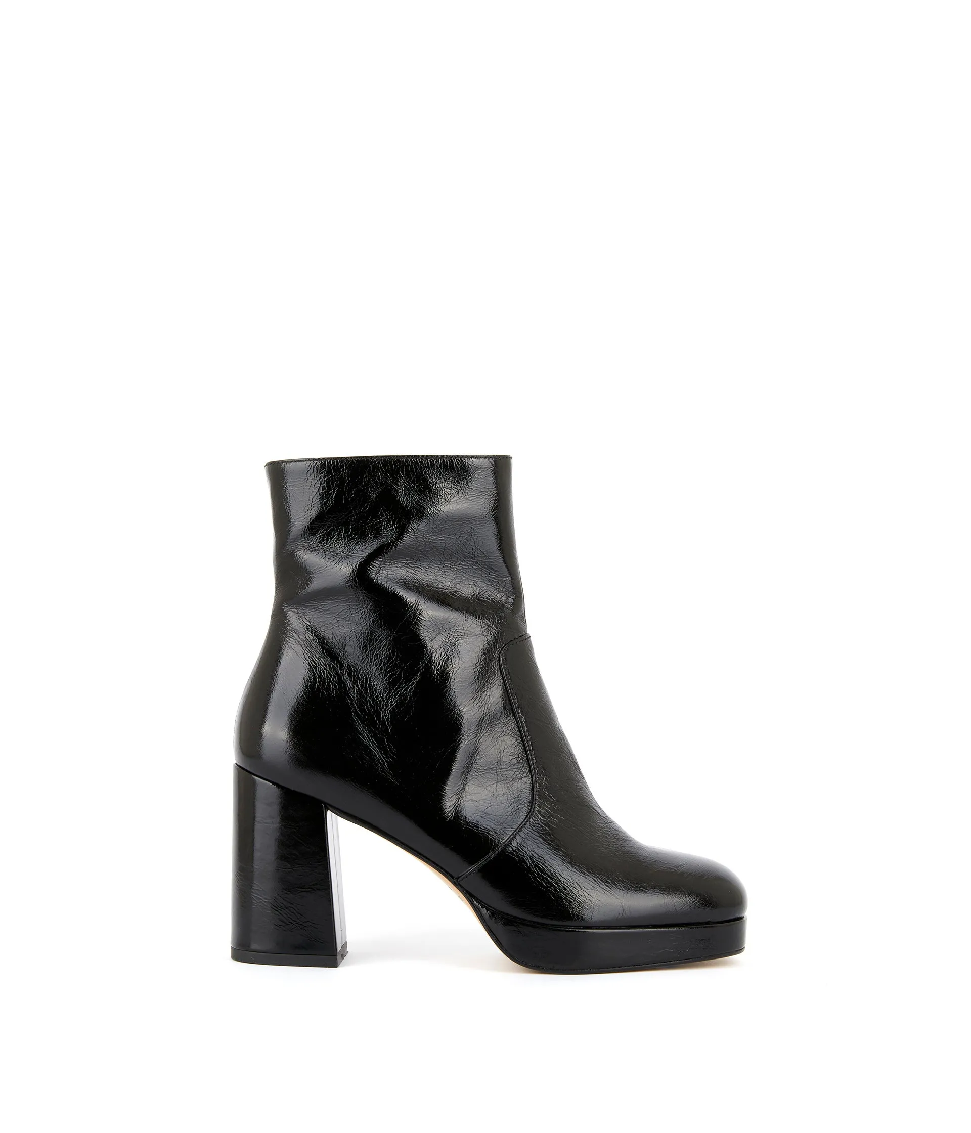 Boots noires vernies Alissa