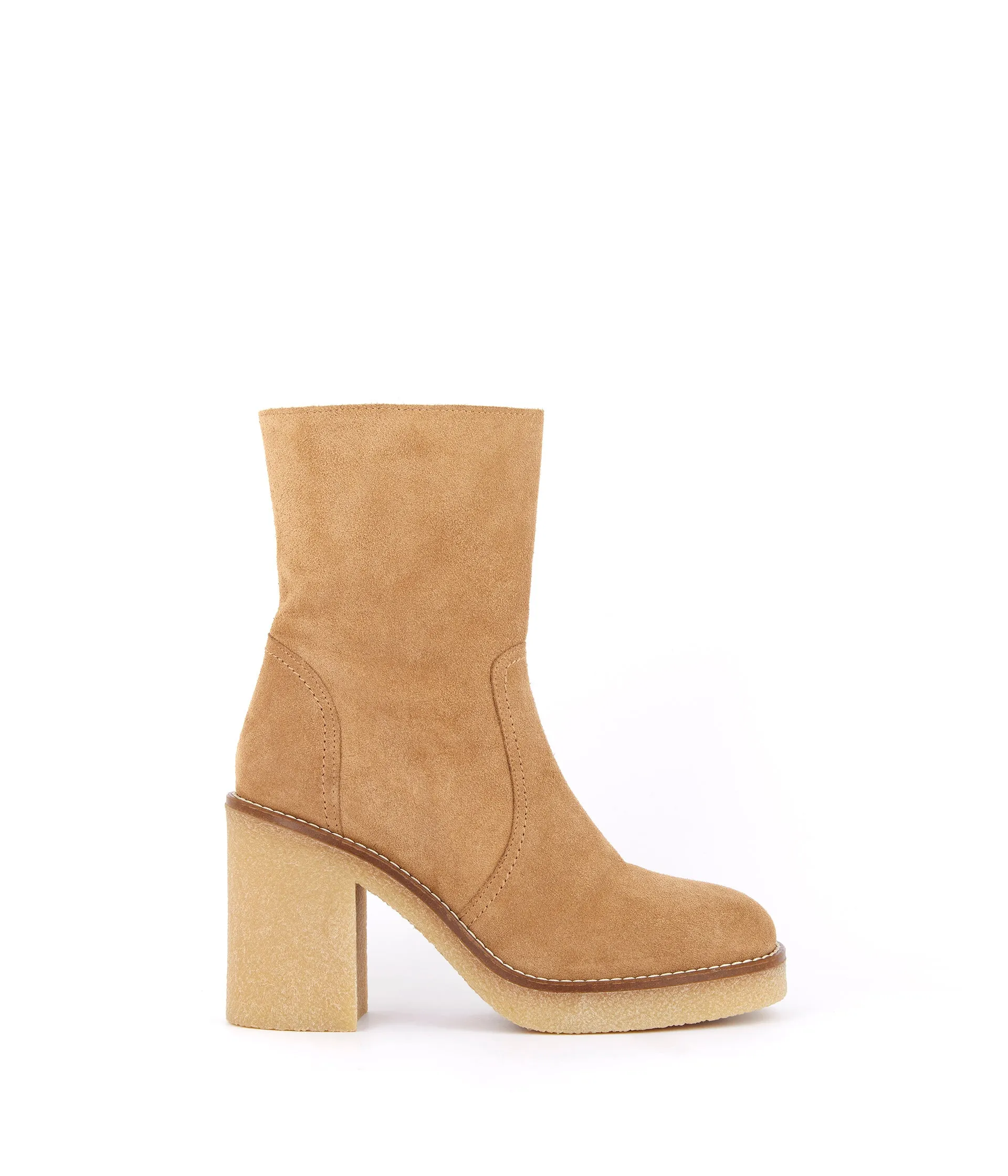 Boots velours beige Alice