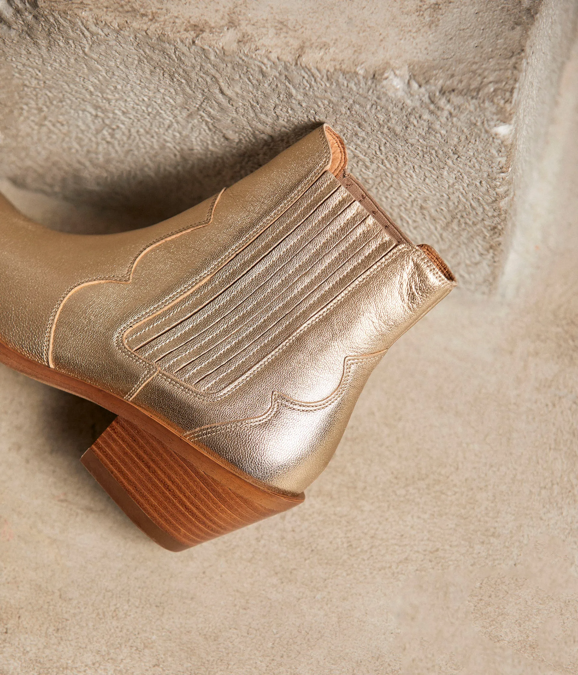 Boots western dorées Carrie