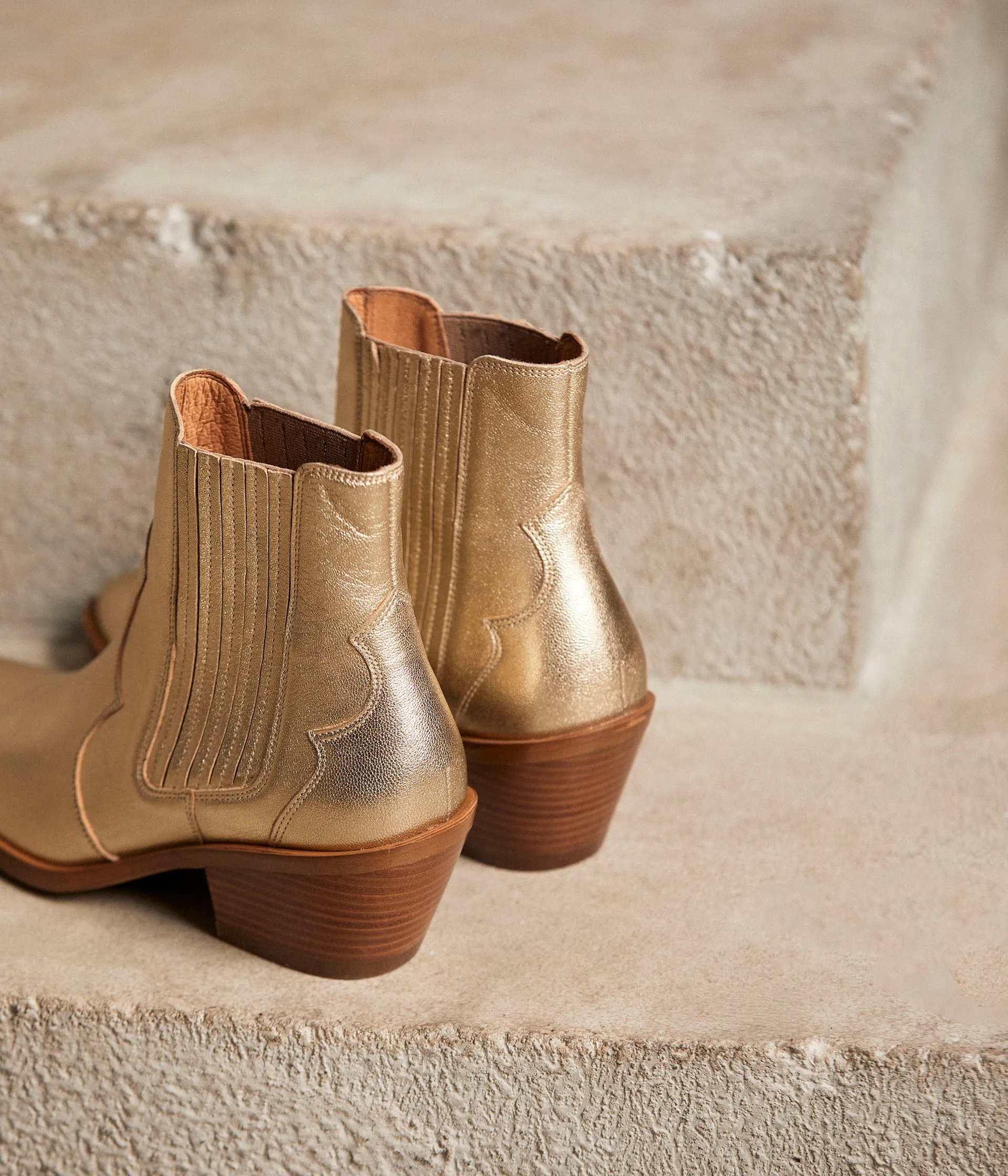 Boots western dorées Carrie