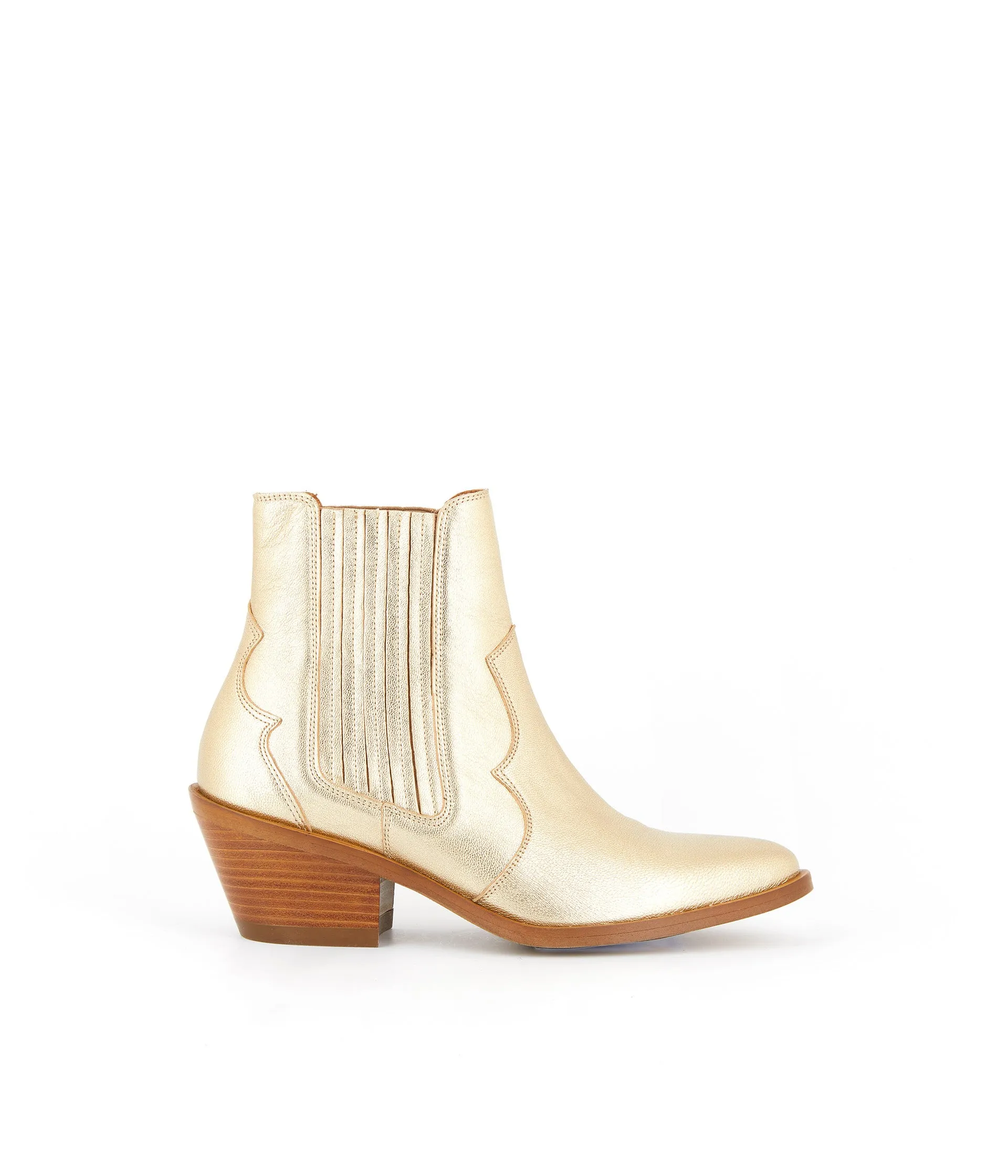 Boots western dorées Carrie