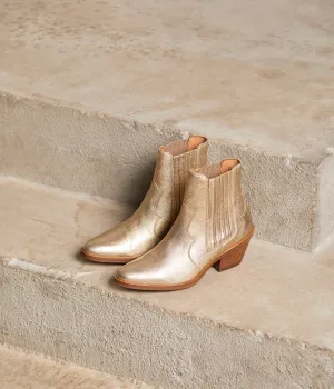 Boots western dorées Carrie