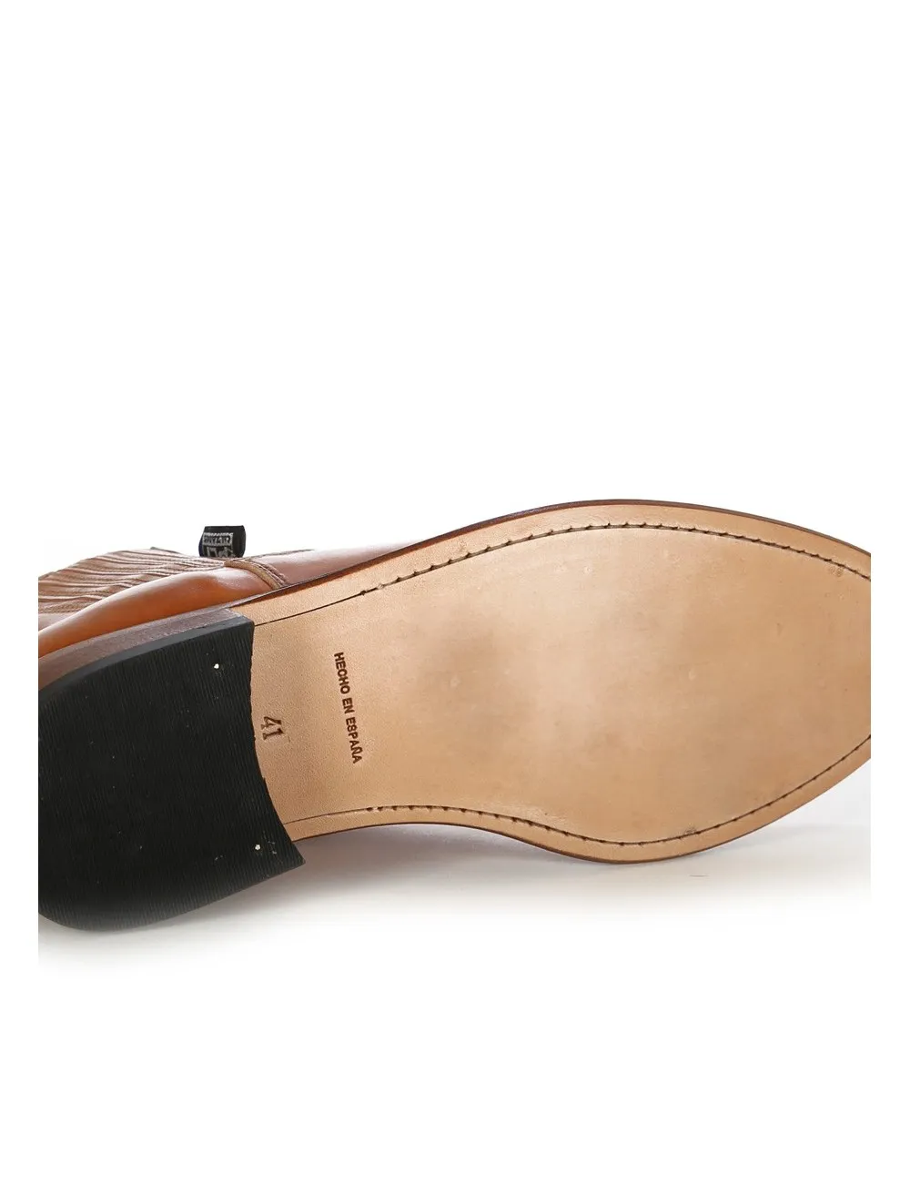 Bottines femme en veau camel