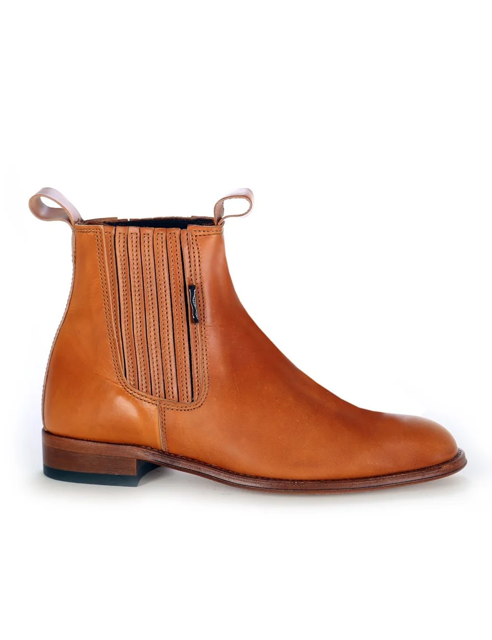 Bottines femme en veau camel