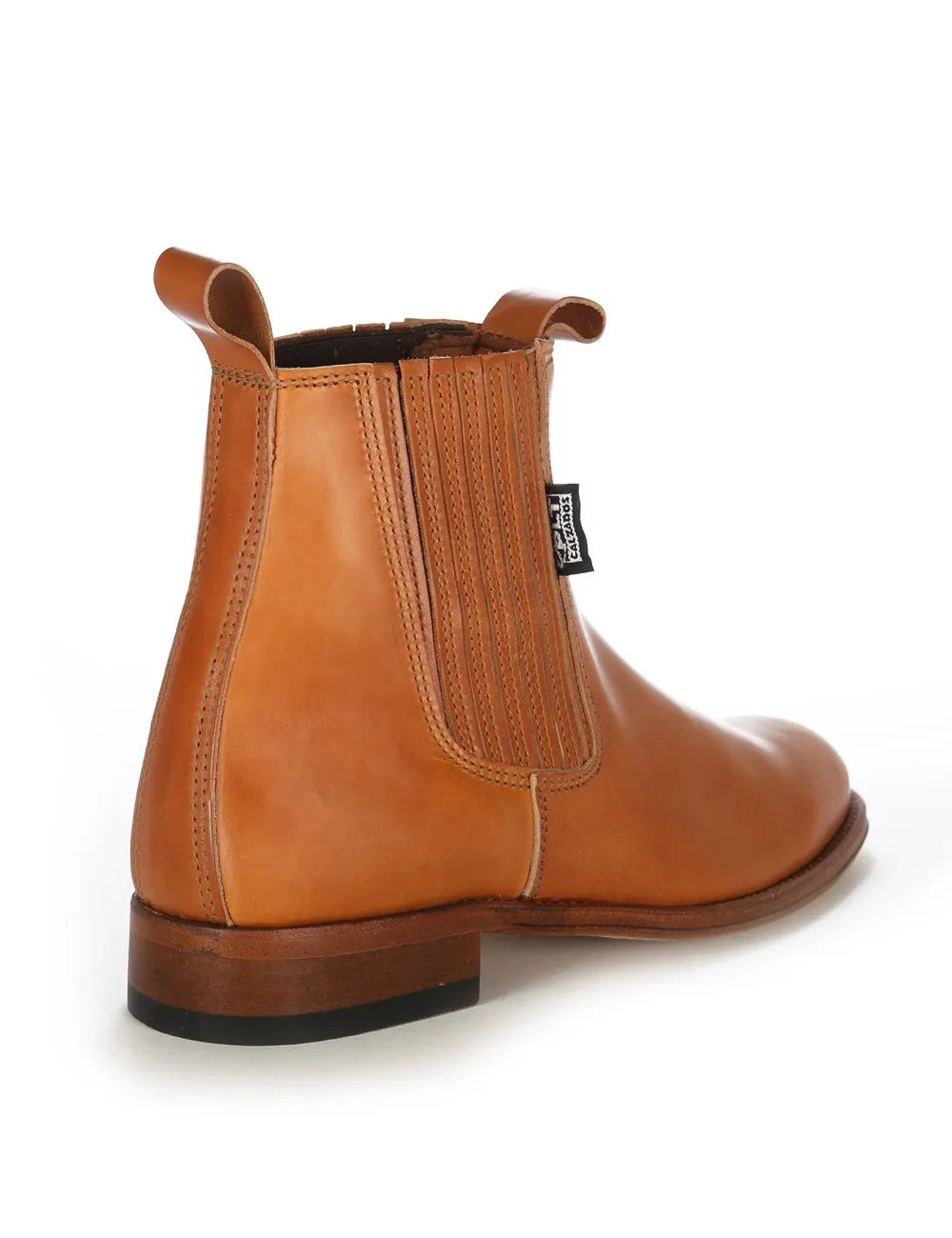 Bottines femme en veau camel