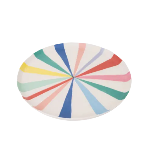 Bright Stripe Reusable Plates | Small