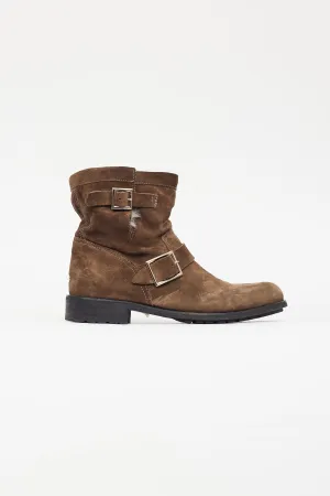 Brown Suede & Shearling Lined Youth II Boot