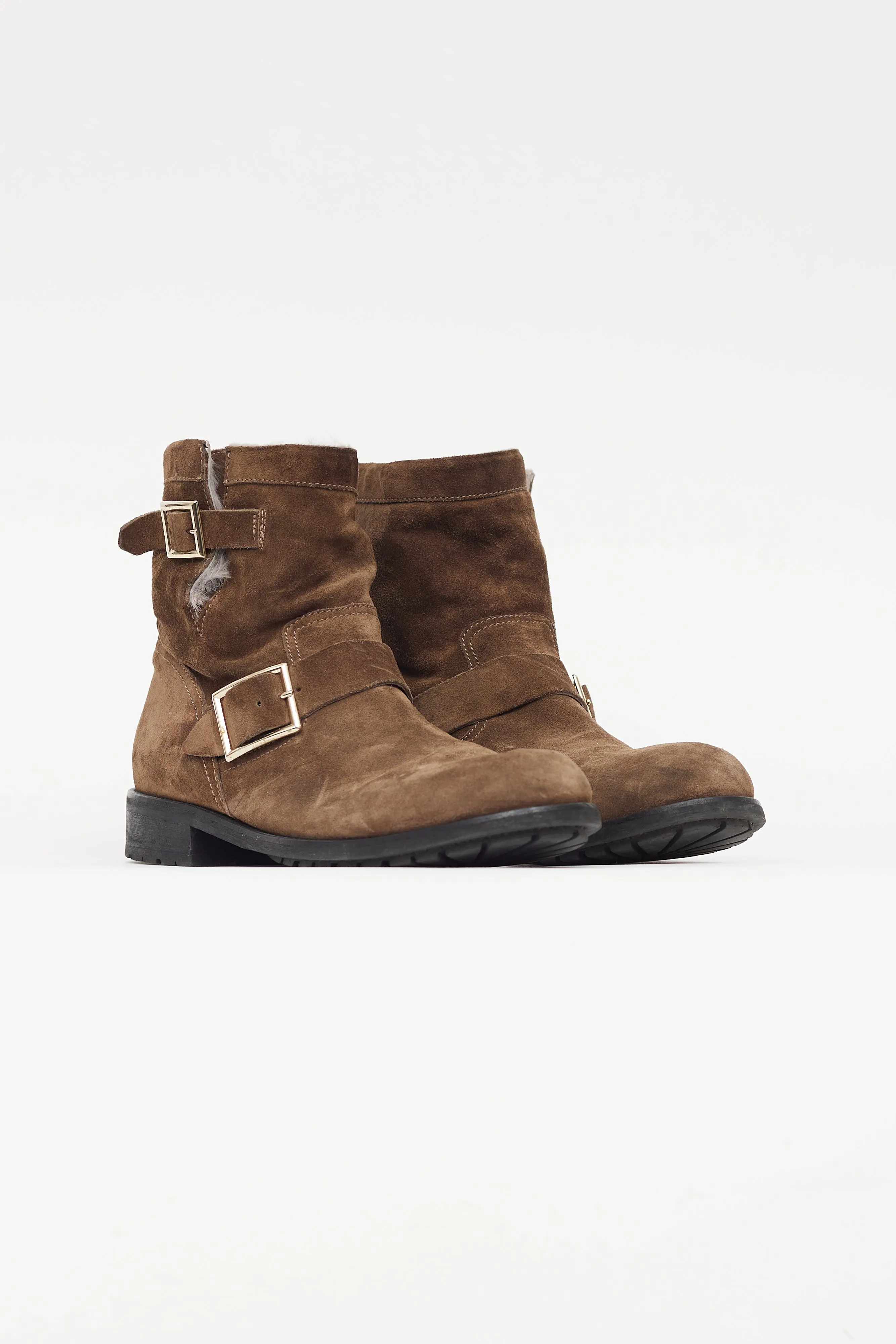 Brown Suede & Shearling Lined Youth II Boot
