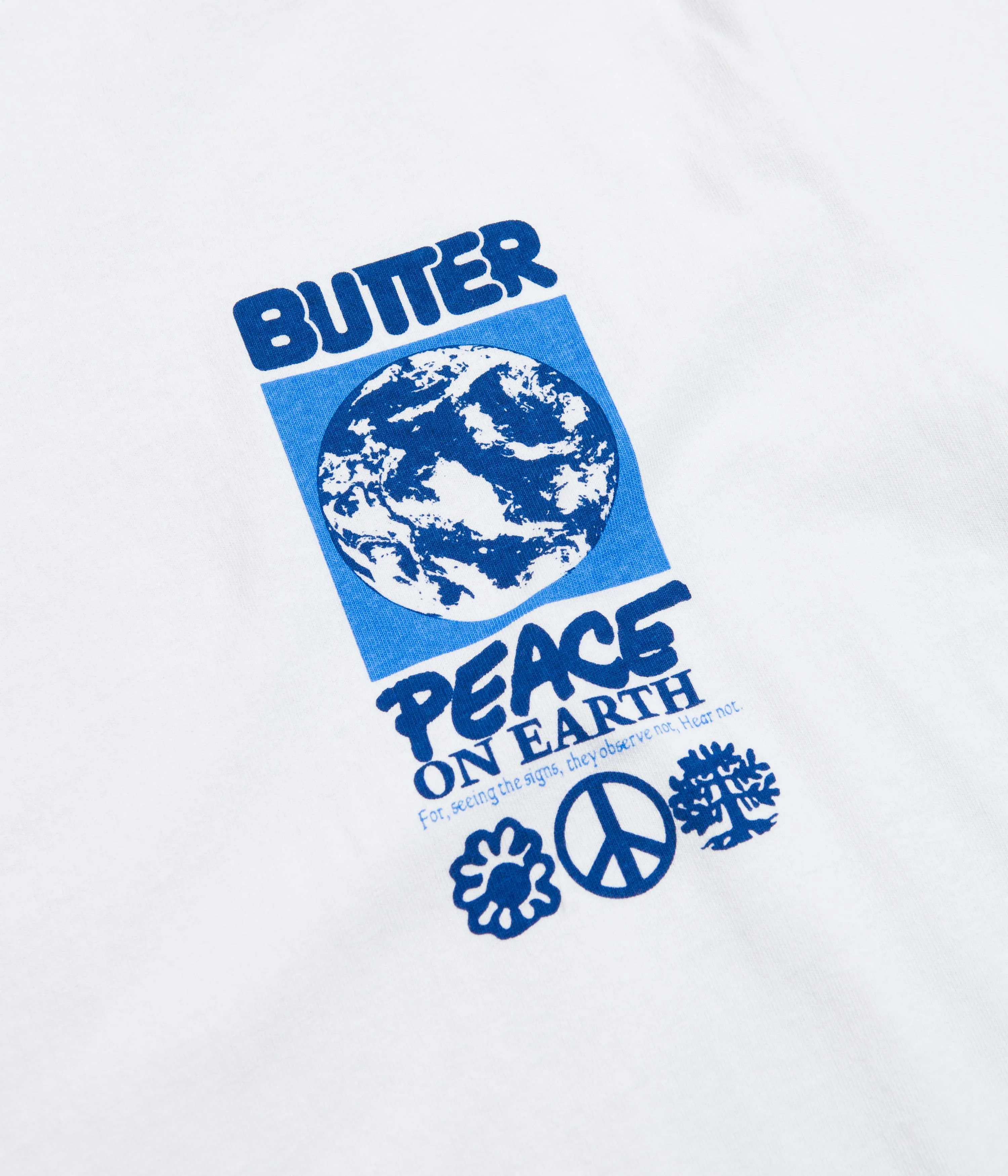 Butter Goods Peace On Earth T-Shirt - White