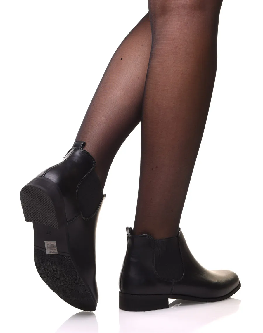 Chelsea boots noirs plates