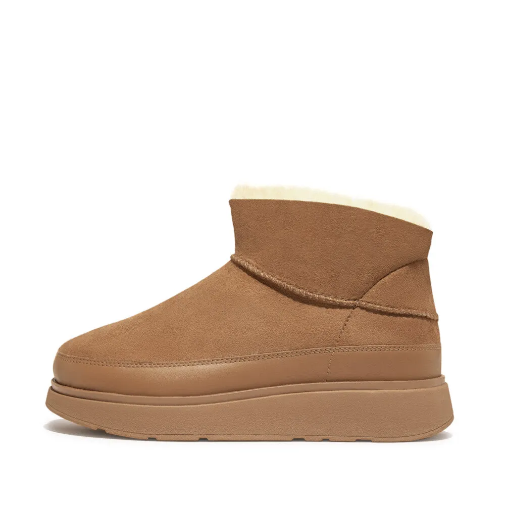 FitFlop Gen-FF Mini Double-Faced Shearling Boots Tan