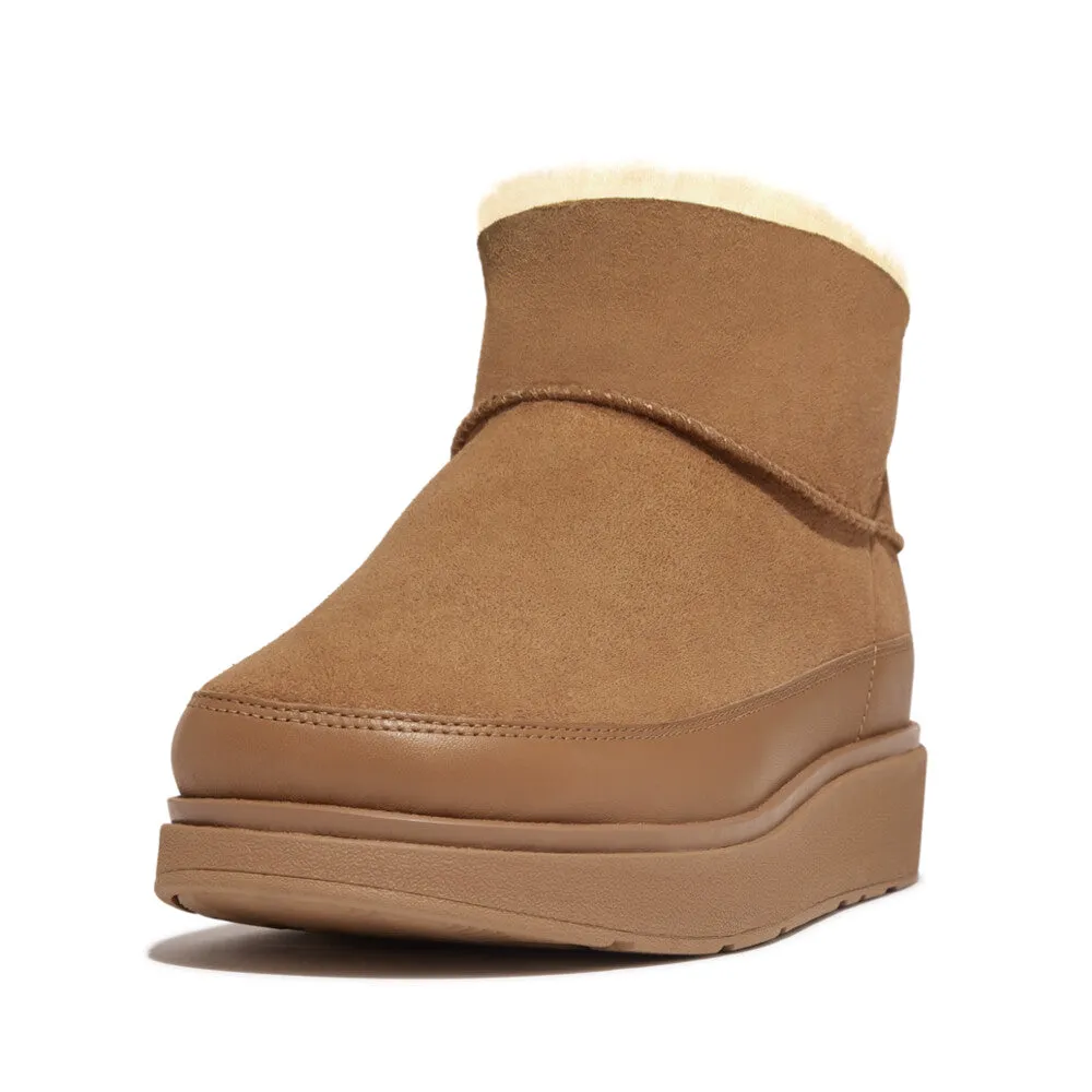 FitFlop Gen-FF Mini Double-Faced Shearling Boots Tan