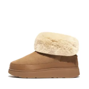 FitFlop Gen-FF Mini Double-Faced Shearling Boots Tan