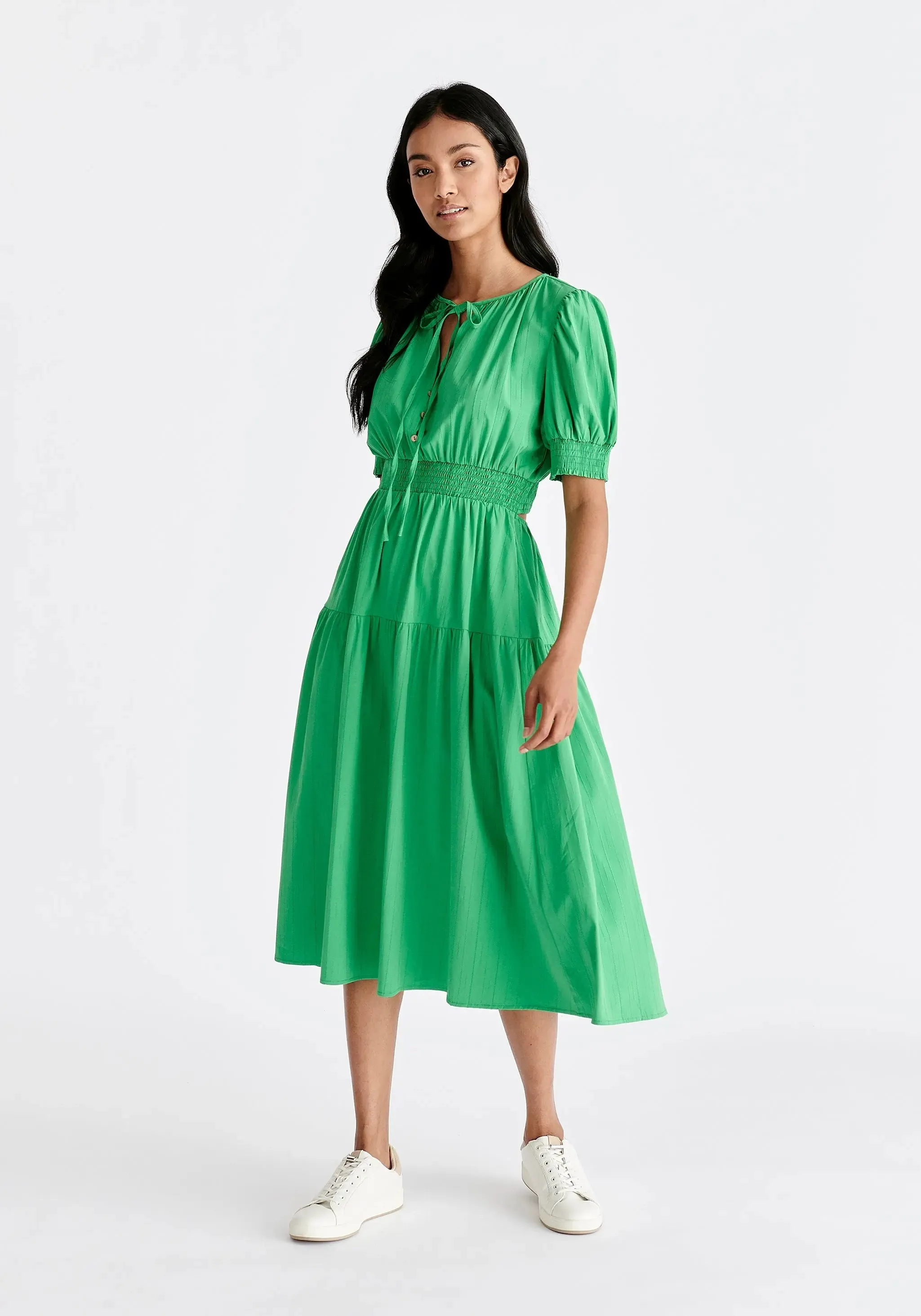 Green Peekaboo Back Dress