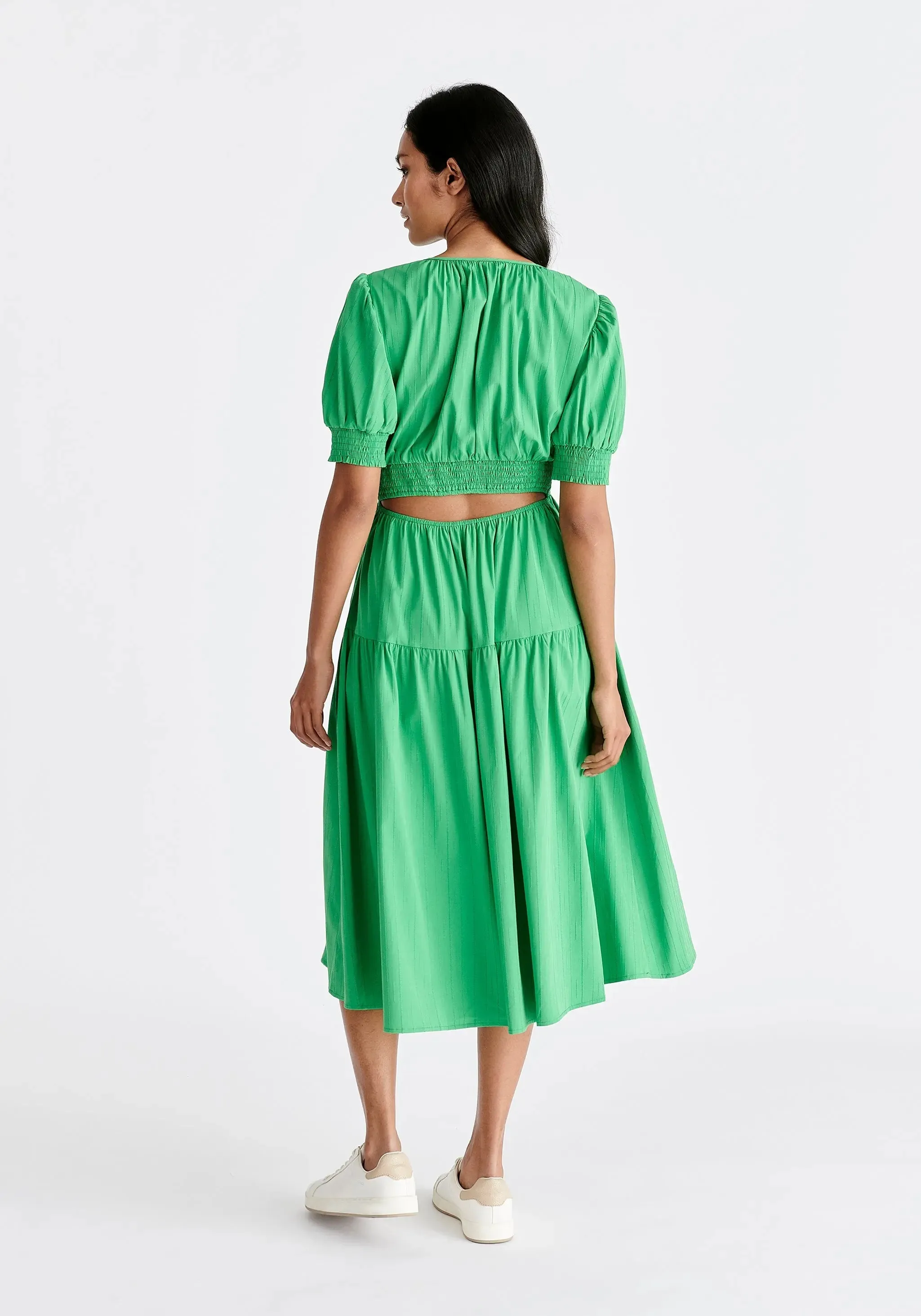 Green Peekaboo Back Dress