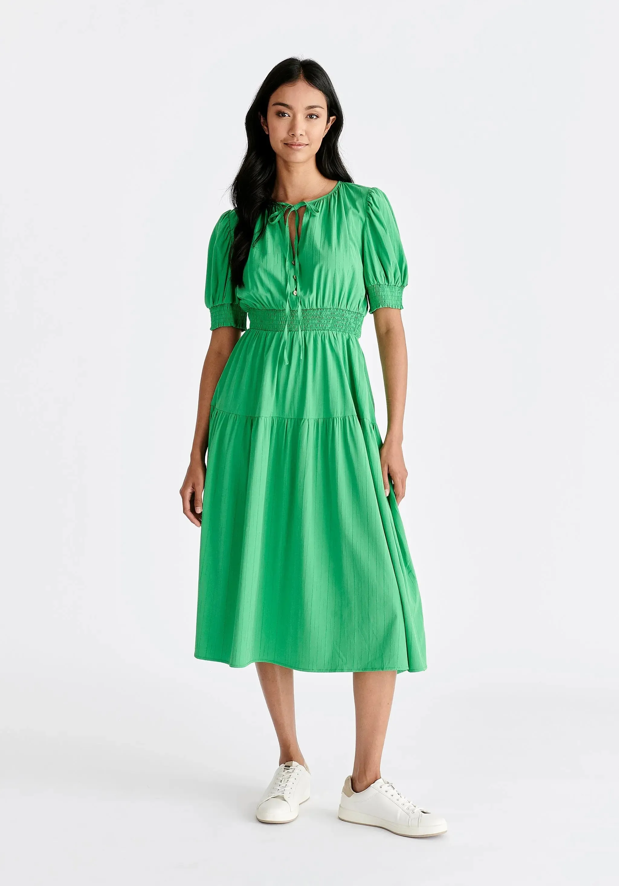 Green Peekaboo Back Dress