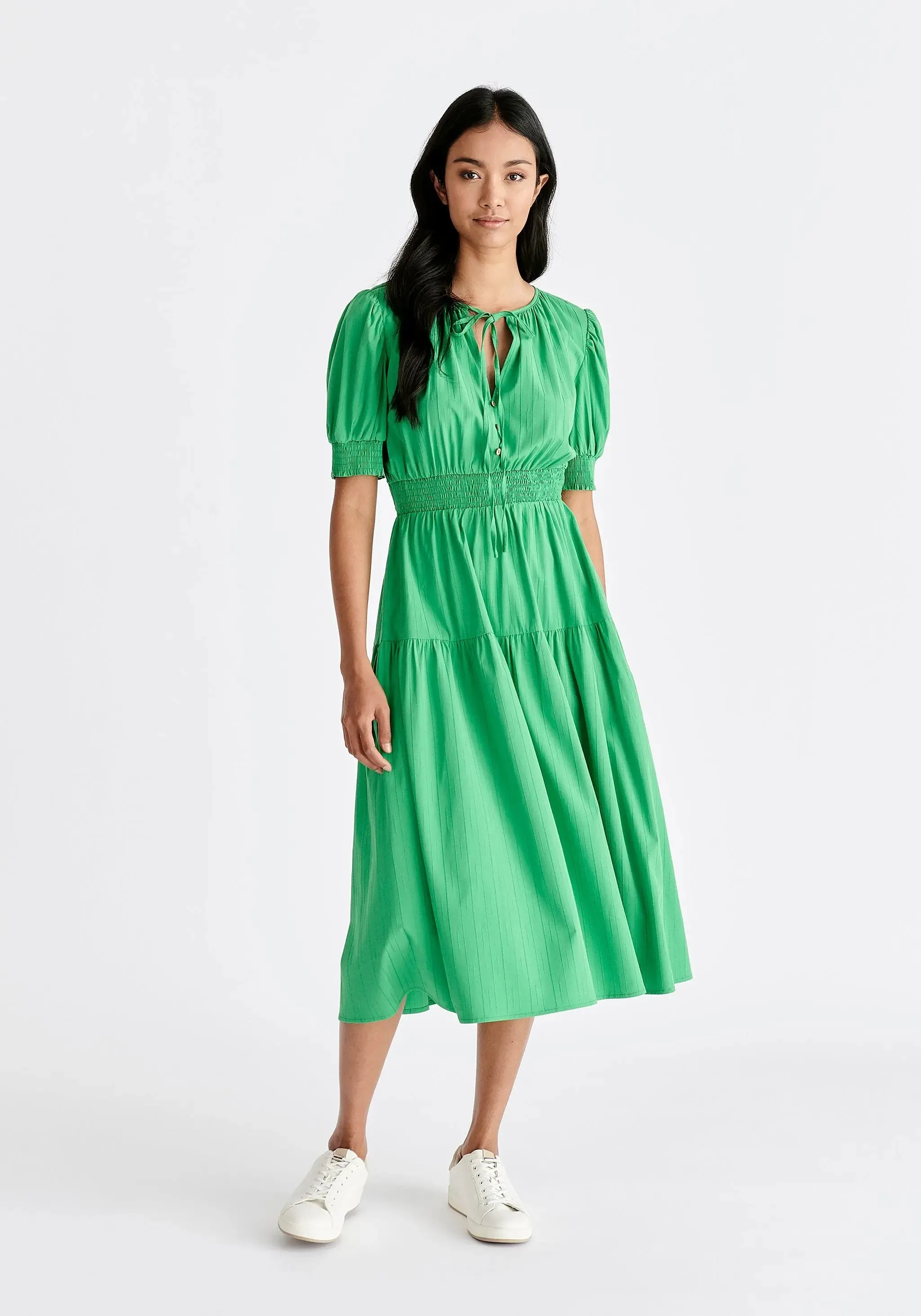 Green Peekaboo Back Dress