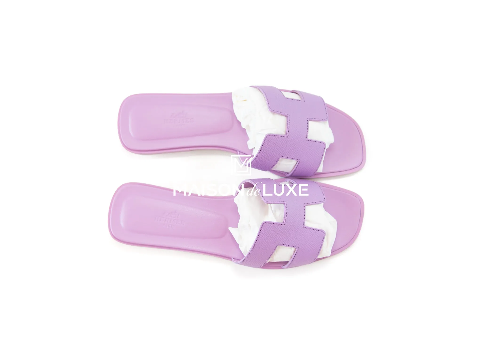 Hermes Women's Violet Amethyste Oran Sandal 38