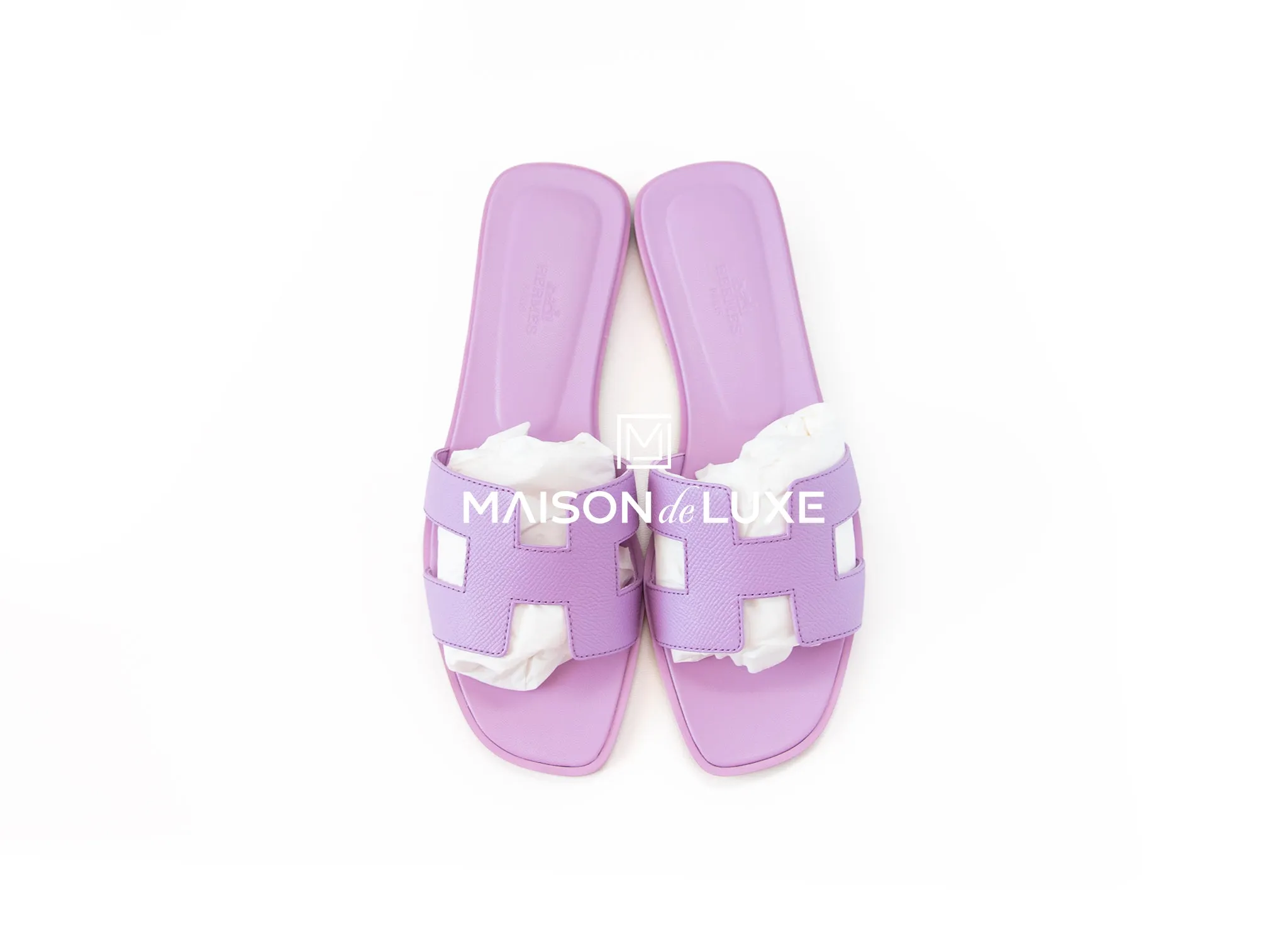 Hermes Women's Violet Amethyste Oran Sandal 38